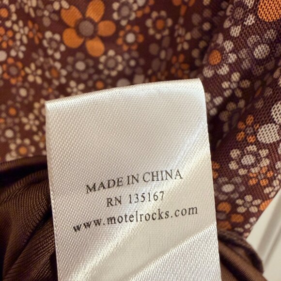 Motel Rocks Brown Floral Slip Dress – Small - Picture 8 of 10